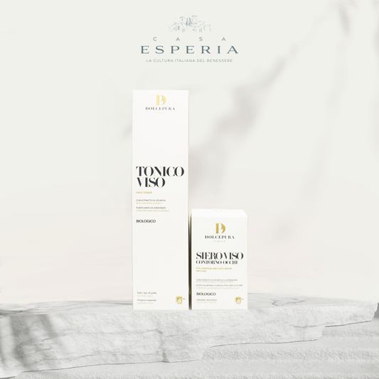 مجموعة الوجه والعينين "DELICATISSIMO" منشط ومصل - الصبار العضوي والليكوبين. منتجات مصنوعة يدويا. حاصل على شهادة AIAB ecobio. من أصل نباتي